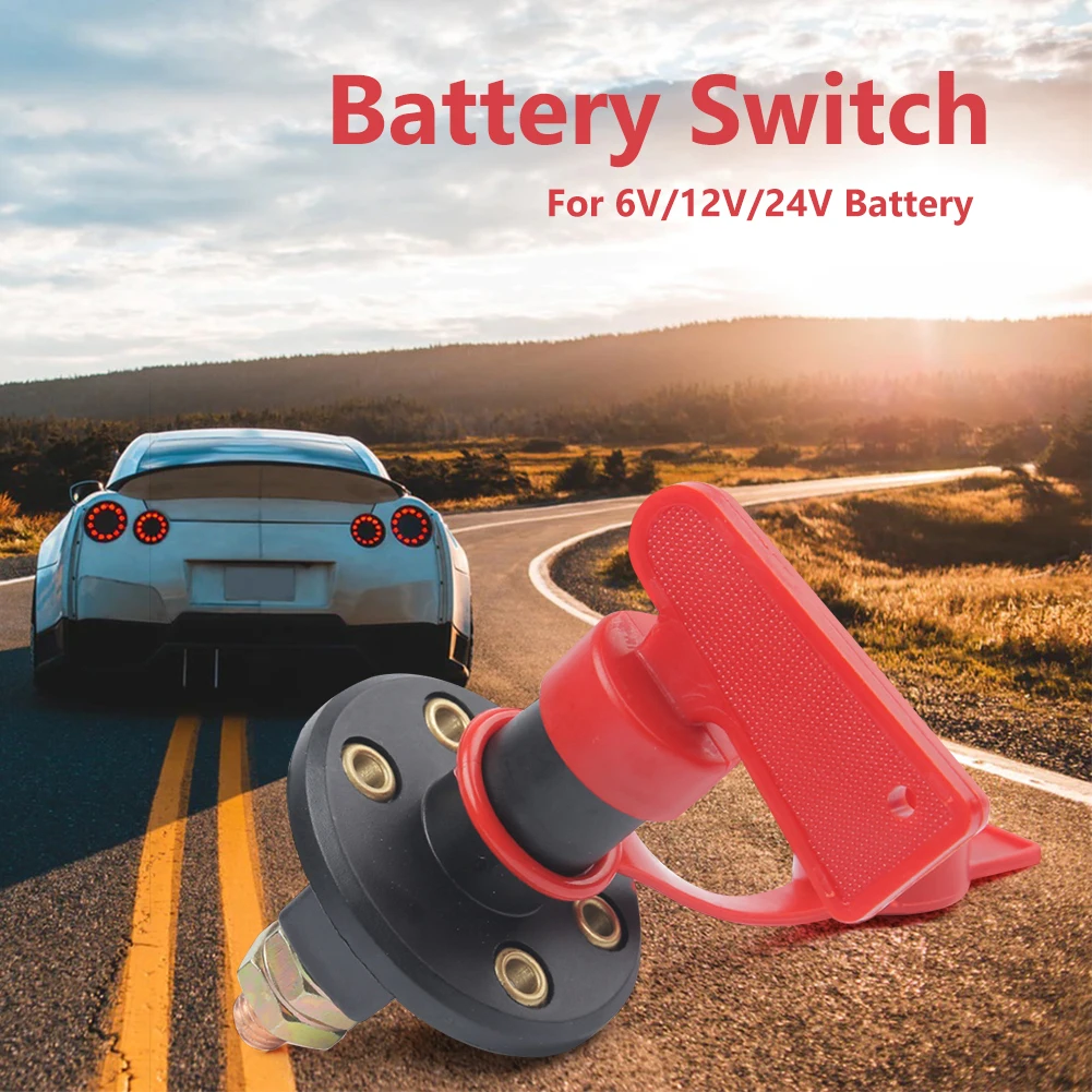 

Universal Battery Disconnect Isolator 12V Power Kill Cut-off Rotary Battery Knob Switch for Auto Truck Boat for Vehicle Car Van