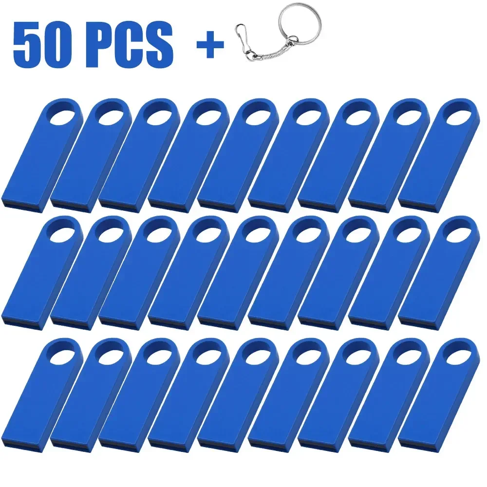 

50PCS/lot Metal USB Flash Drive Pendrive 1GB 2GB 4GB 8GB 16GB USB Sticks Pen Drive 32GB 64GB Memory Stick Free Custom LOGO