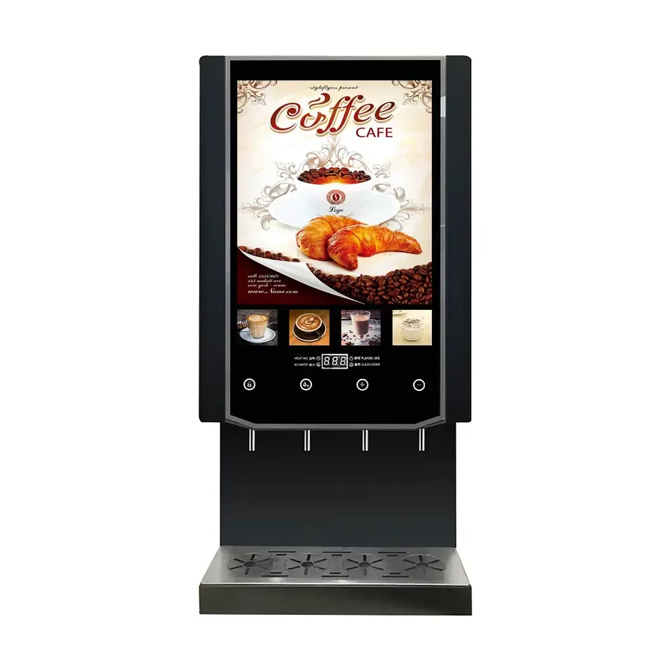 Fully Automatic Commercial Smart Instant Bean To Cup Coffee Vending Machine With Brew System