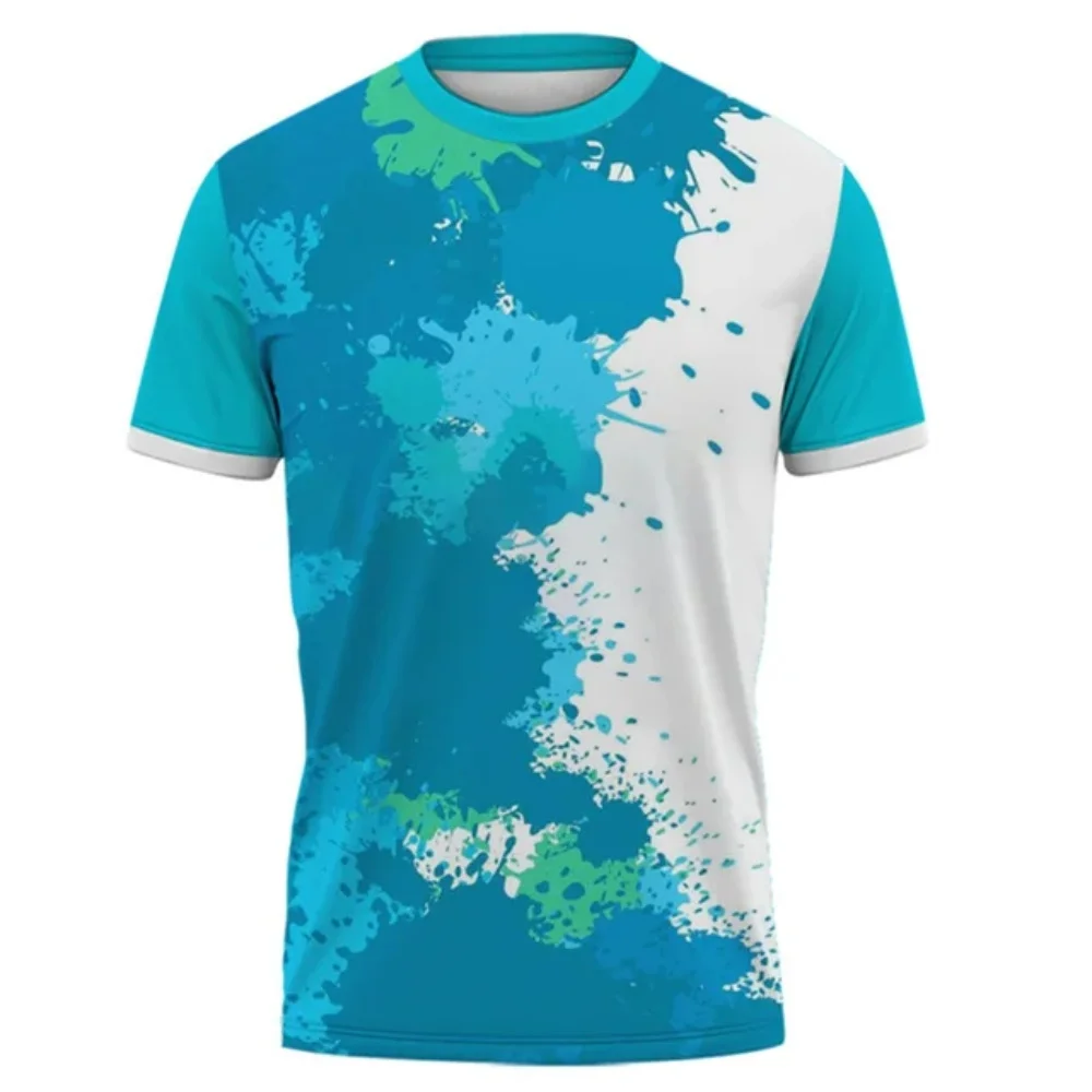 

Lightning Tshirt for Men Badminton Tennis Series Quick Drying 3D Print Sweatshirt Sportswear Comfortable O-Neck Short Sleeve Tee