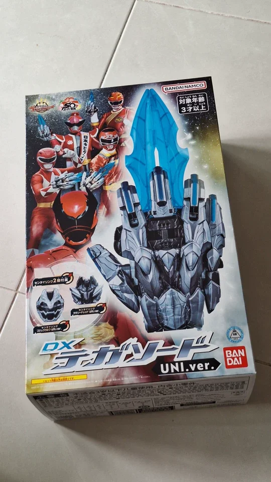 Genuíno Bandai No.1 Sentai Gozyuger DX Silver Tegasword - Figura de ação - Modelo colecionável de anime oficial em estoque