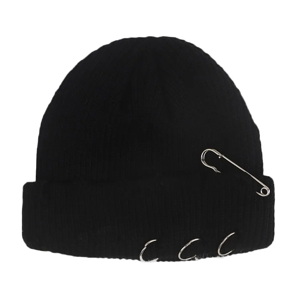 Модная зимняя теплая вязаная шапка, мягкая Толстая шерстяная шапка, Повседневная однотонная шапка для отдыха для мужчин и женщин