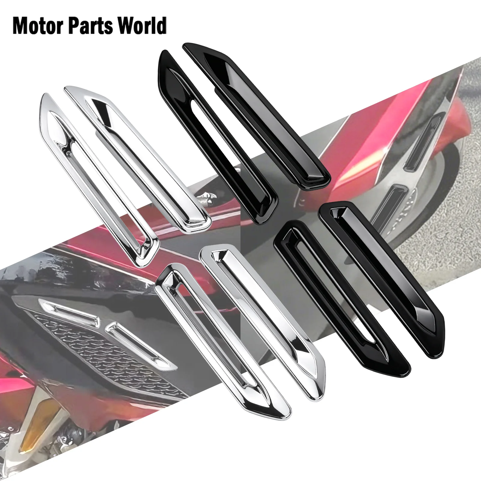 Motorcycle Radiator Slot Trim Cover Decorative accessories Black/Chrome Fits For Honda Gold Wing GL1800 2018 2019 2020 2021-2023