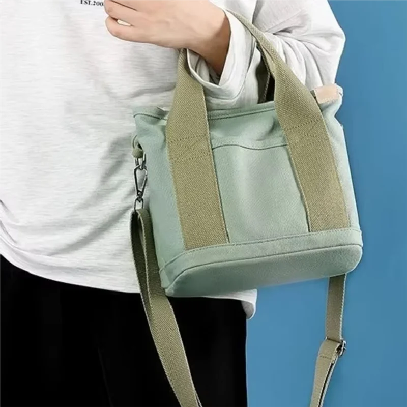 حقيبة حمل قماشية صغيرة عصرية للنساء من ABQR - حقيبة سميكة وسحاب وكتف واحد للهاتف المحمول للاستخدام اليومي