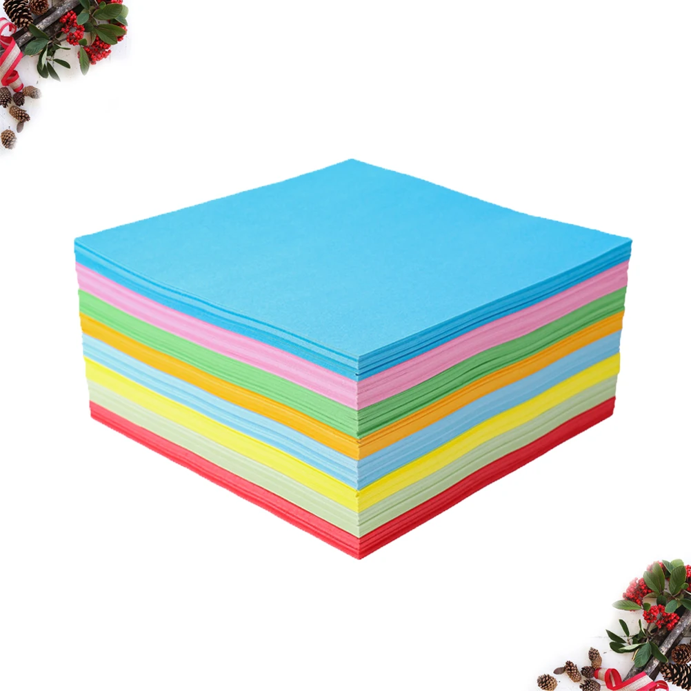 500 peças de papel dobrável brilhante cores misturadas 15x15cm papel artesanal seguro e não tóxico para jardim de infância presentes diy projetos de arte