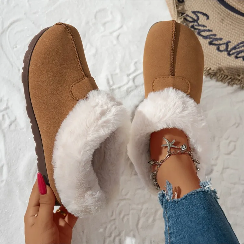 الثلوج الأحذية النسائية حذاء كاجوال النساء الانزلاق على الجوارب النسائية منصة خفيفة الوزن حذاء من الجلد أحذية الشتاء الجديدة بوتاس موهير #4