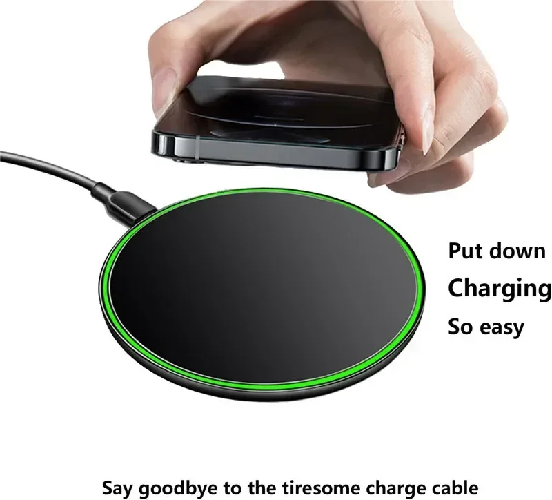 30W Wireless Charger Pad Stand Mobile Phone Chargers Fast Charging Dock Station For iPhone 15 14 13 12 11 Pro Max Samsung Xiaomi image 4