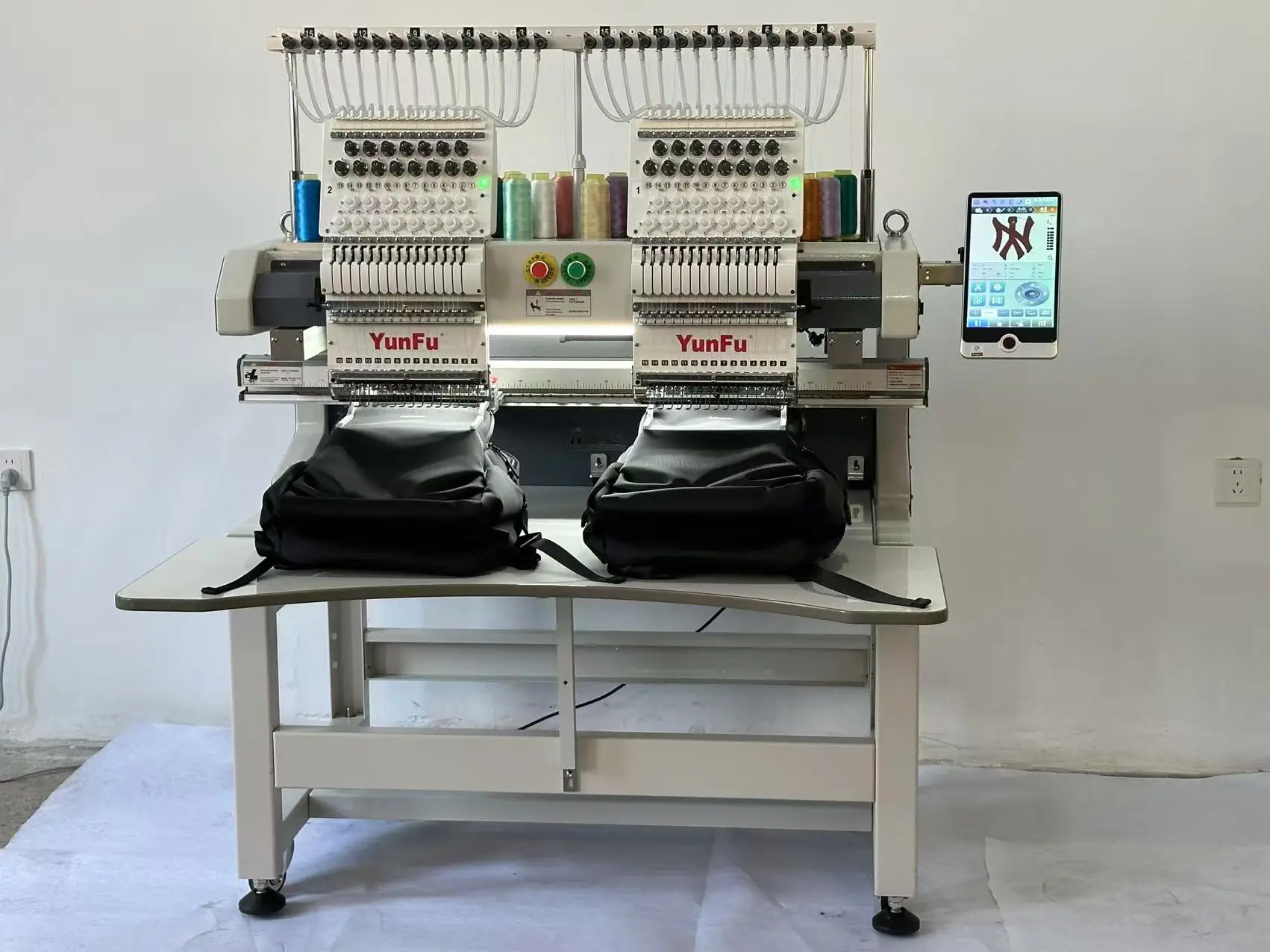 Used Two-Head Garment Computerized Embroidery Machine Second-Hand Double Head Flat Knitting Embroidery Machine Core Motor