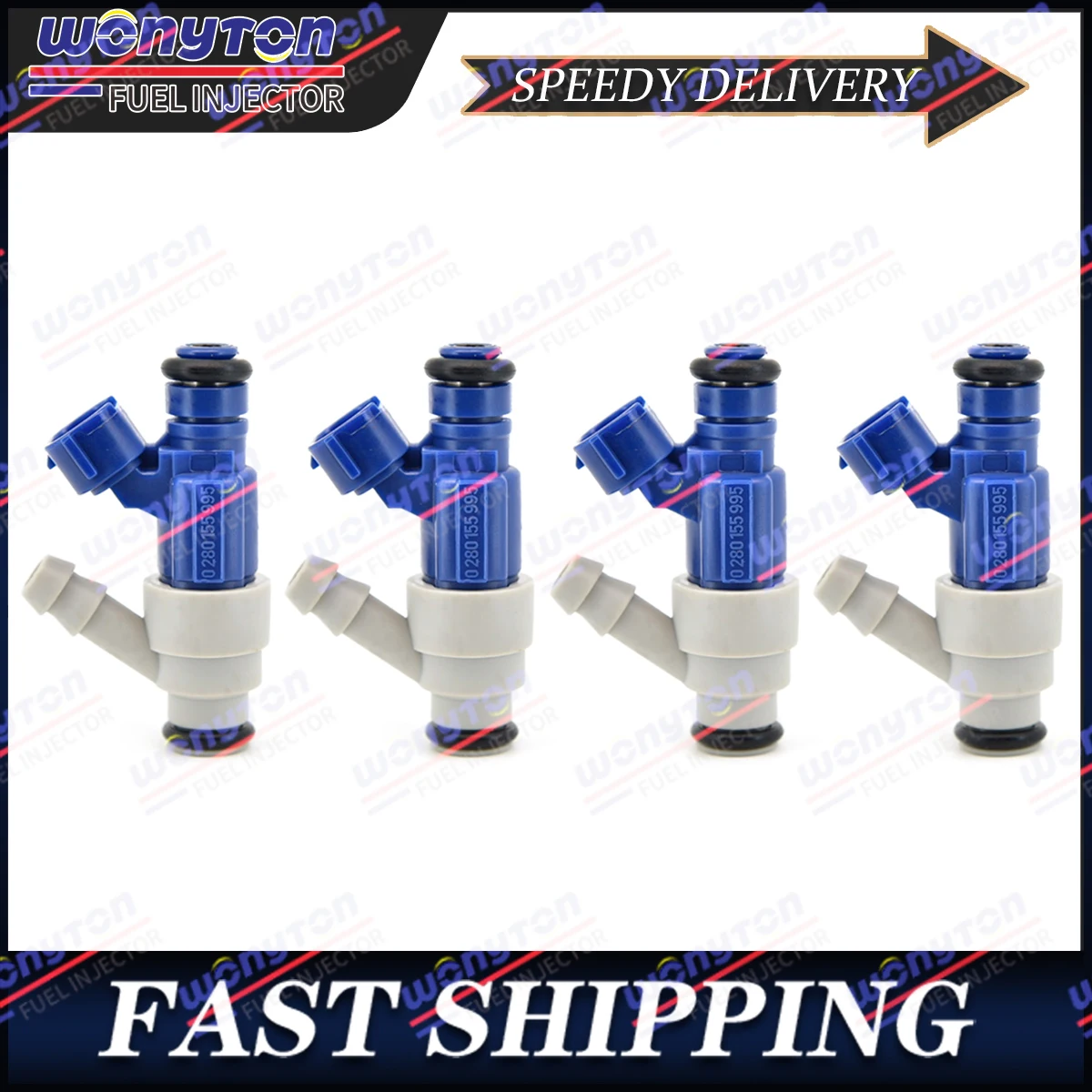 

4Pcs 0280155995 Fuel Injectors 2000-05 For Volkswagen Golf Beetle Jetta 2.0L I4