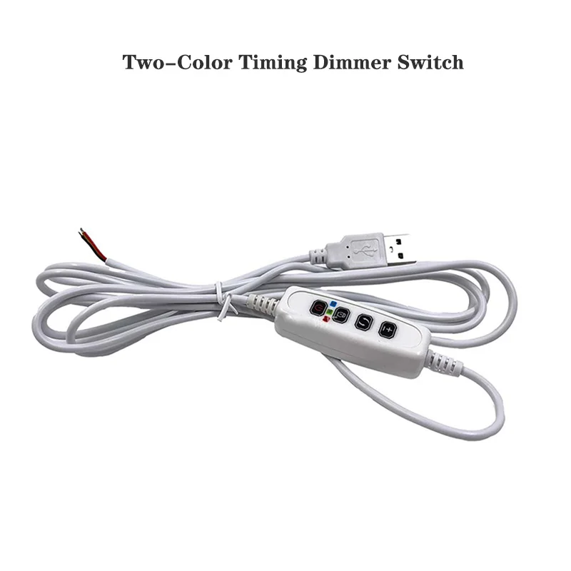 1/20/30/50PCS Interior Led Grow Light USB DC5V Temporizador de duas cores Phyto Lamp Para Plantas cabo regulável