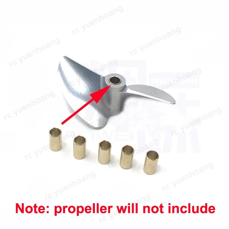 10PCS 4.76mm-4mm Propeller Aperture Converter Brass Sleeve Blade Paddle Shaft Hole Conversion Set for RC Boat Model Ship