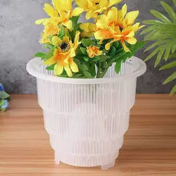 Meshpot 10/12/15cm vaso de orquídea transparente com furos vaso de flores de plástico plantador de jardim, excelente drenagem, bom fluxo de ar decoração de casa