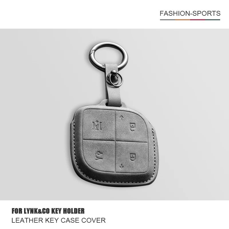 

Suitable For LYNK&CO 08 2022 2023 2024 Leather Car Smart Remote Key Cover Case Car Key Protection Shell Decoration Accessories