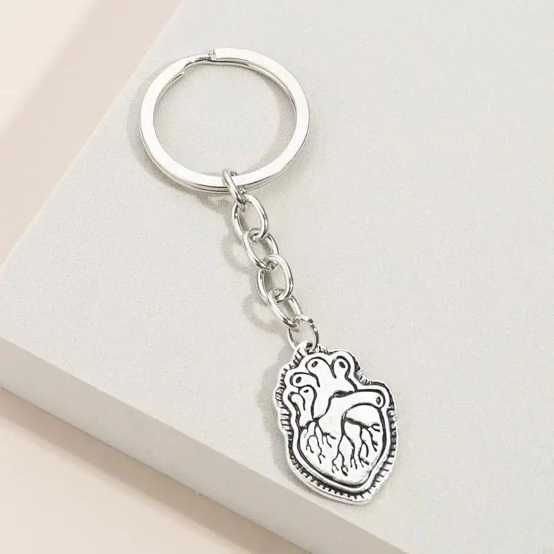 P9FE Anatomischer Gehirn-Schlüsselanhänger, Gehirn-Orgel-Anhänger, Schlüsselanhänger, 3D-Neurologe, für Schlüsselhalter für Arzt, Frauen, Männer, Geburtstagsgeschenk – Detail 7