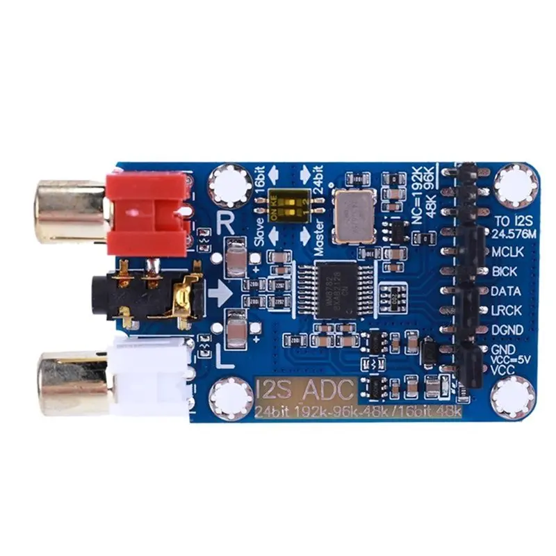 

【РЕКОМЕНДУЕМ】Модуль аудиокарты I2S ADC 24BIT 192K 96K 48K WM8782S, цифровой аудиодекодер без потерь, поддержка входов 3,5 мм/RCA