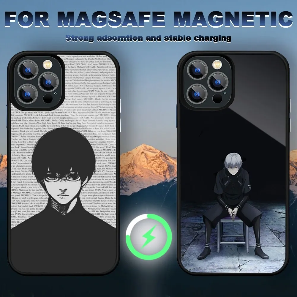 Anime Tokyo ghoul kaneki ken Phone Case iPhone 15 14 11 12 13 Pro Max Plus Magnetic Wireless Charge Cases Cover