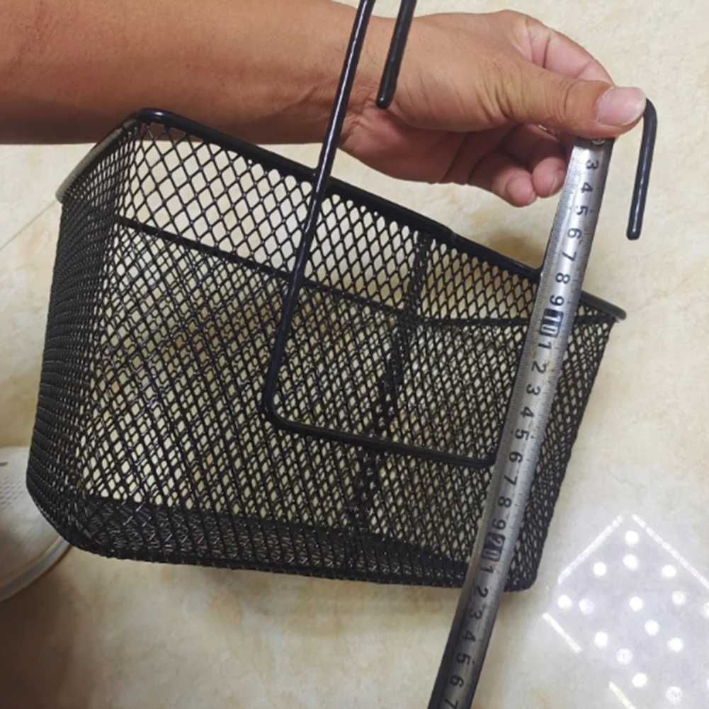 

front handlebar bike basket metal mesh design for scooter ebike kids bikes folding bicycles great for outdoor riding and storage