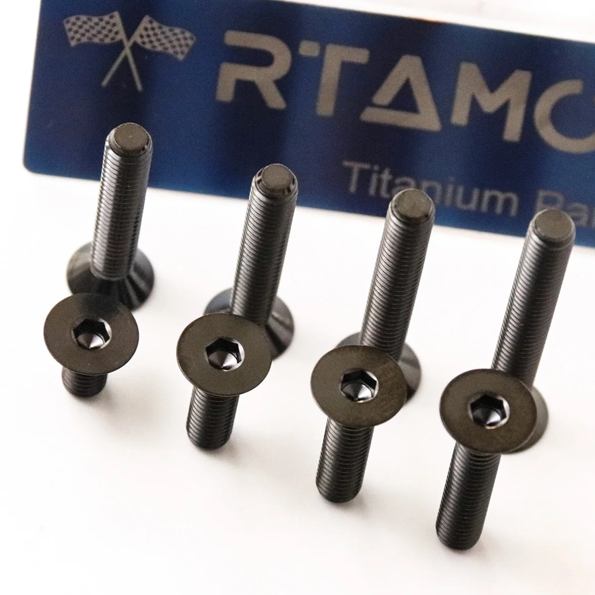 RTAMO Titanium Bolt M6X10/12/15/20/25/30/35/40/45/50mm Countersunk Hex Head TC4 Ti Alloy Screw Bike Motorcycle Adapter Fastener