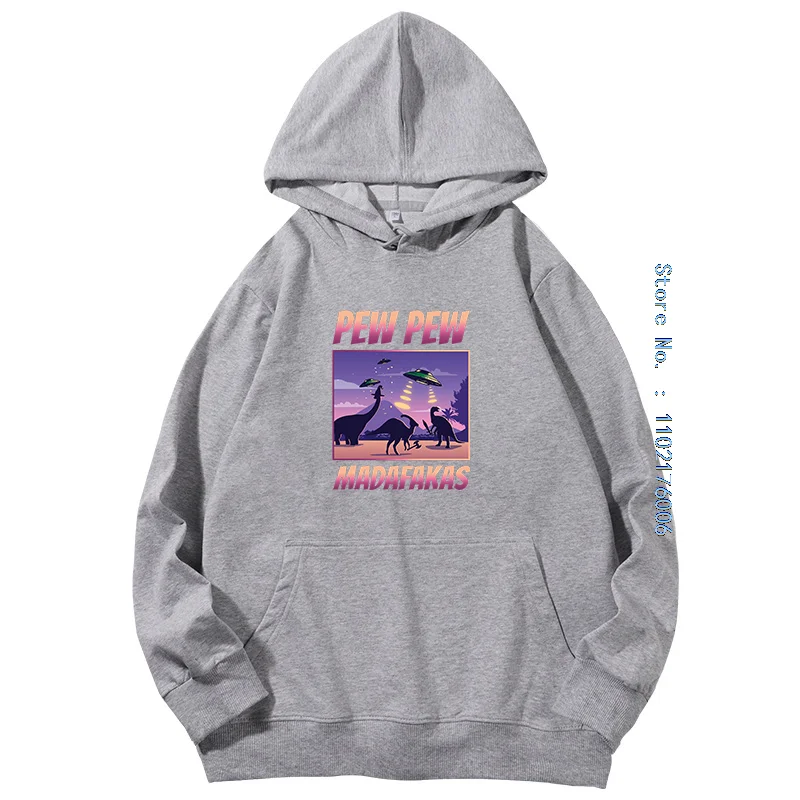 

Fashion Spring Autumn Hoodies Alien Dinosaur Extinction Pew Pew Madafakas New In Hoodies & Sweatshirts Pullovers Man hoodie