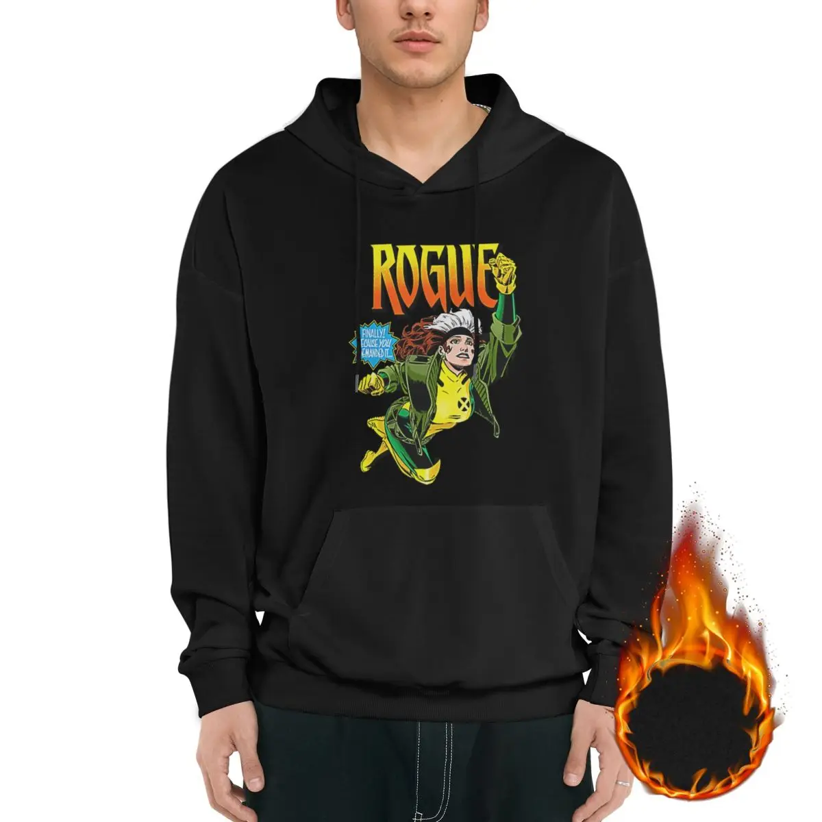 Vampire Mutant Men's Fleece Hoodie Black Long -sleeved Hoodie