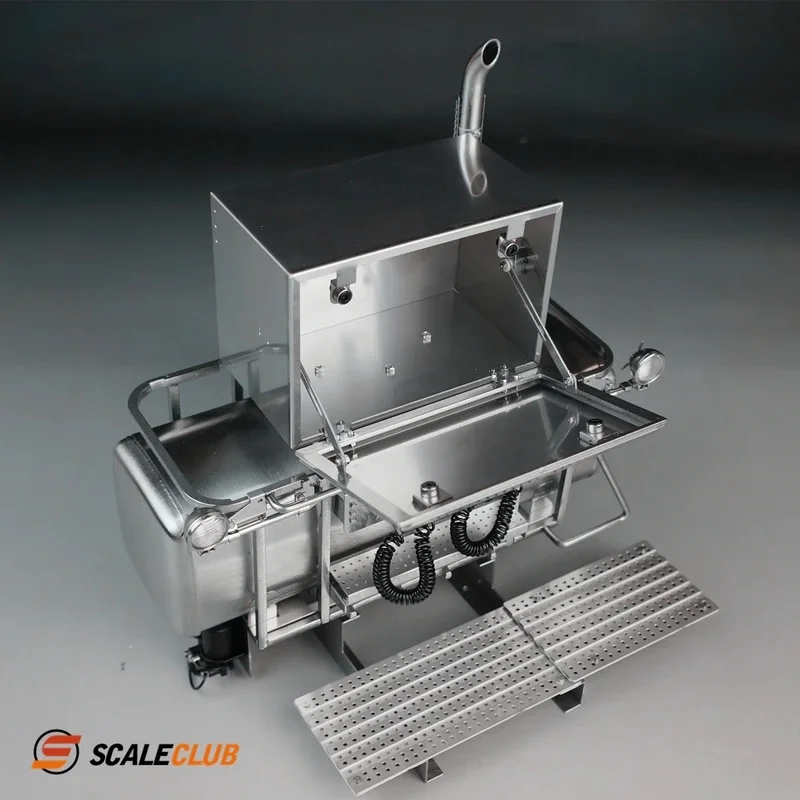 RC 1/14 Scaleclub Heavy Tractor Equipment Rack Tool Box Spare Fuel Tank For Tamiya Dump Truck for Scania Man Tripper DIY Parts
