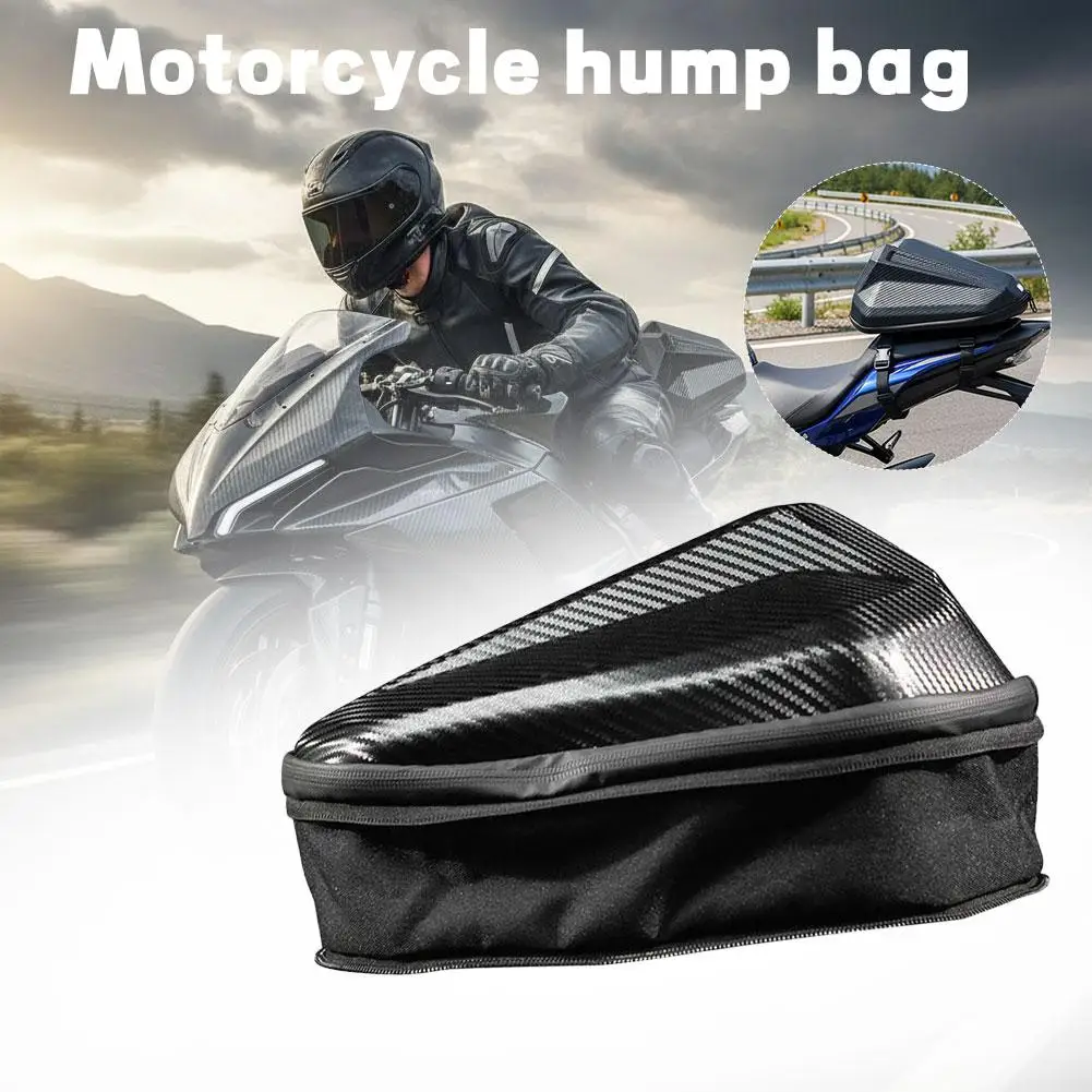 Motorcycle Hump Bag Waterproof Edge Binding Multifunctional Bag Motorcycle Rear Seat 3D Accessory Stylish Luggage Storage F7S2