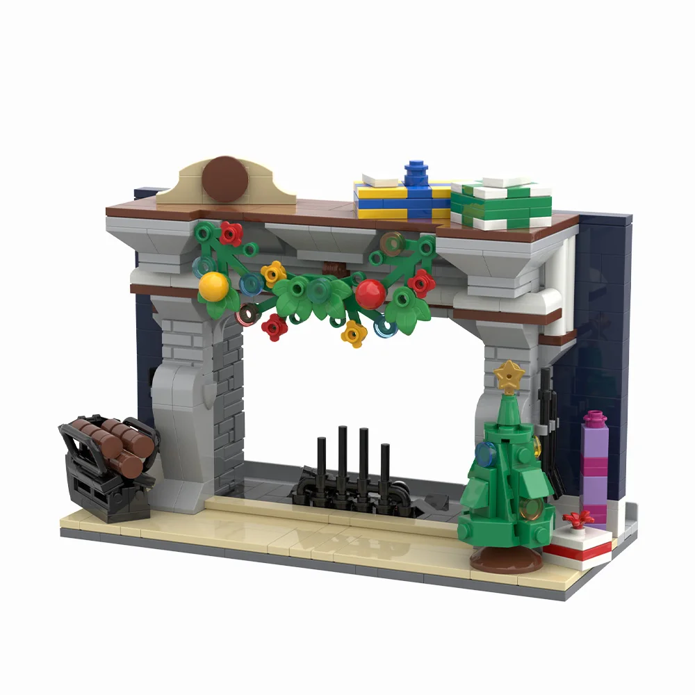 

Gobricks MOC Fireplace Smartphone Holder Building Blocks Model Fireplace Smartphone Holder Bricks Assembly Toys Kids DIY Gifts