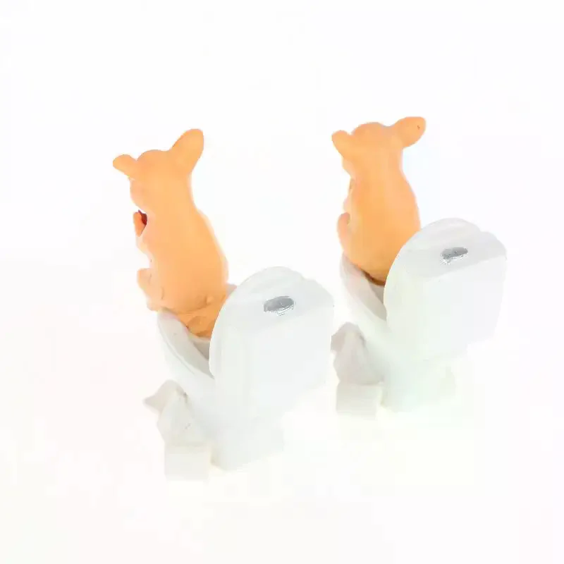 Cute Pig Figurine On The Toilet - A Whimsical Bathroom Desk Decoration That Relieves Stress And Serves As An Exquisite Ornament