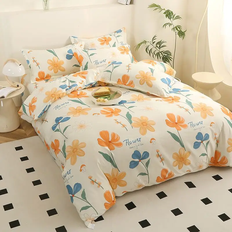 ‌Minimalist Modern Bed Cover Soft Skin-Friendly Comfort Single Double Size  Breathable Lightweight All-Season Home Essential