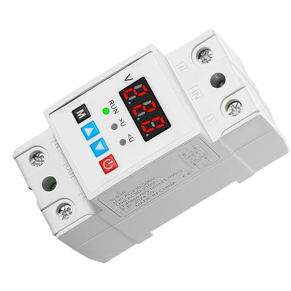 Adjustable Self-reset Over/under Voltage Protector AC220V 1-Display V-Protector1817109465 Adjustable & Smart Voltage Control