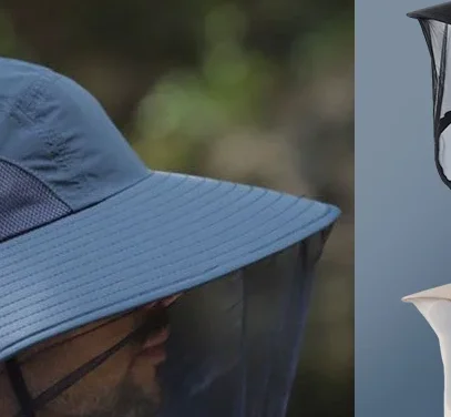 Outdoor Fisherman Hat Wide Brim Bucket Hat Mosquito Hat With Mesh Repellent Insect Bee Protection Men Sunscreen Fishing Cap