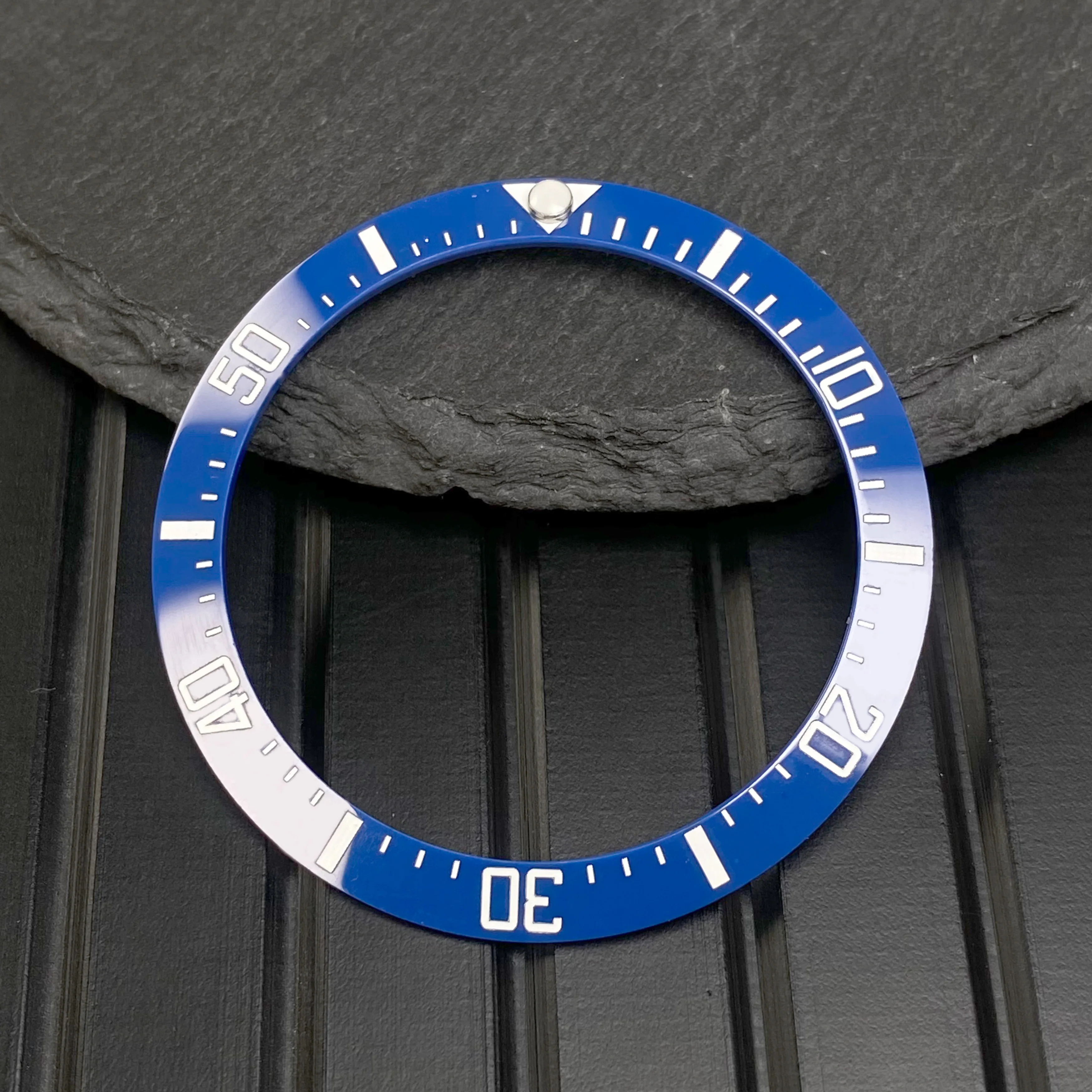 38mm Ceramic Bezel SEA NH35 case Accessories with ICE Blue/Green Luminous Fit 40mm Diving Watch Case watch accessories