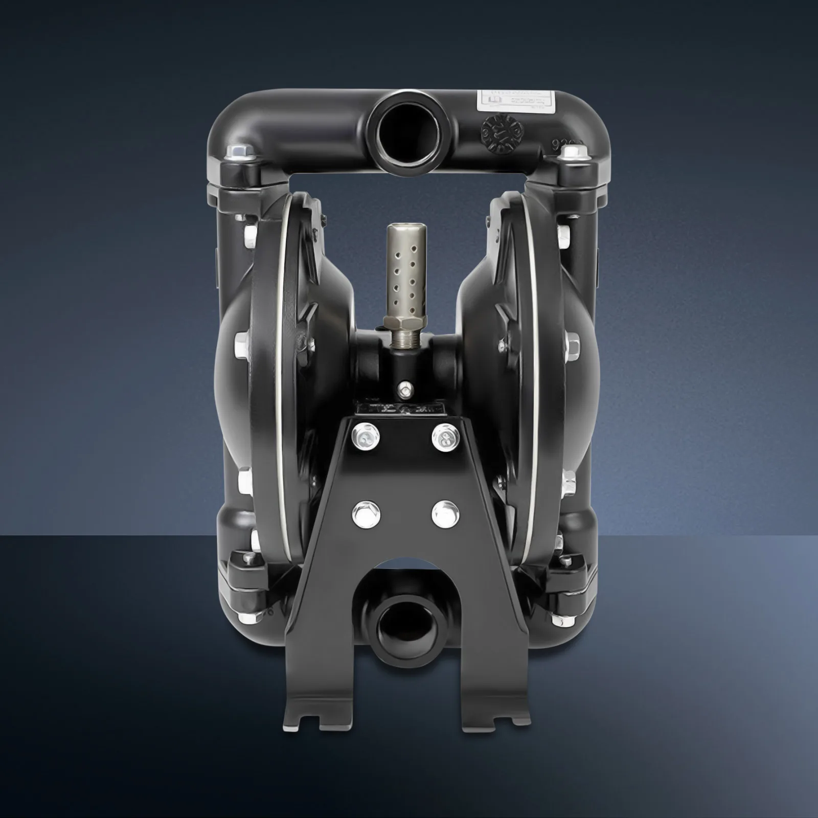 ปั๊มไดอะแฟรมคู่แบบใช้ลม 35 แกลลอนต่อนาที พร้อมช่องต่อ, ปั๊มไดอะแฟรมอะลูมิเนียม, ไดอะแฟรมไนไตรล์, สำหรับน้ำ, น้ำมันก๊าด