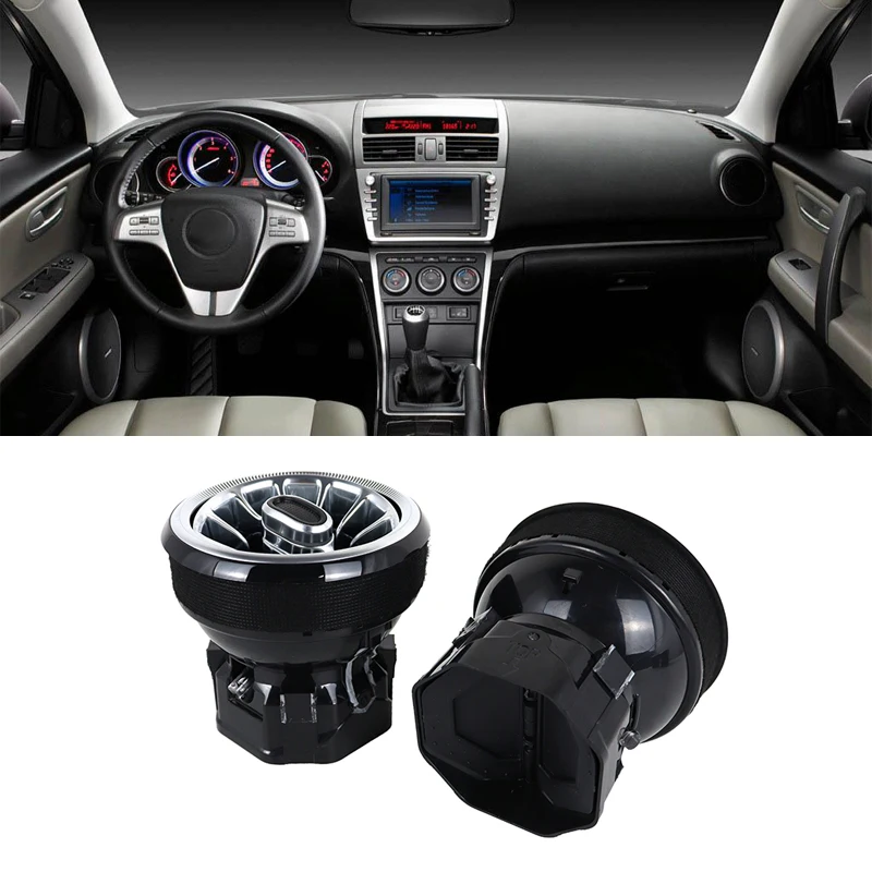 

Car Accessories 2PCS LED Front Dashboard AC Air Condition Vent Outlet Turbo Interior Trim For Mazda 6 GH