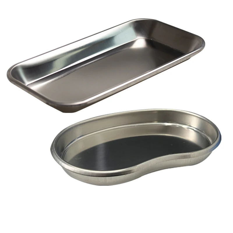 1 stainless steel square storage tray for dental tools, nail tattoos, and dental trays stainless steel tray
