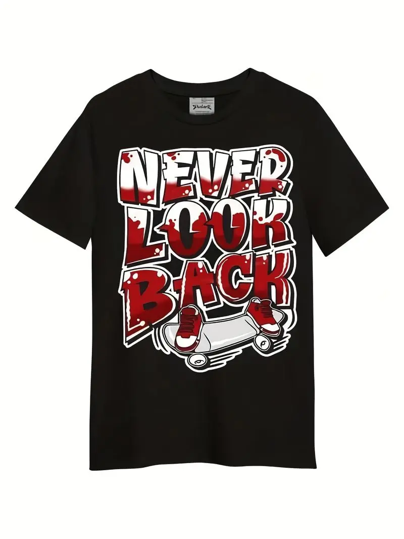 Men's & Women's Vintage Graphic T-Shirt - Never Look Back Red Taxi Design - Soft Breathable Lightweight Crew Neck Tee S-Xxxl