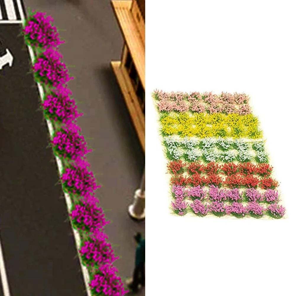 60 Pcs Flower for Model Scenery Work Including Train Layouts Dioramas Landscape Design and Scale Sand Table Displays