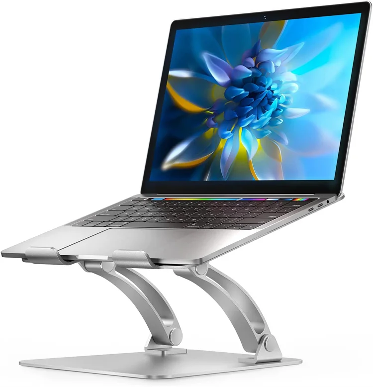 Foldable Aluminum Laptop Display Stand Anti Slip Sturdy Metal Laptop Riser Tech Stand