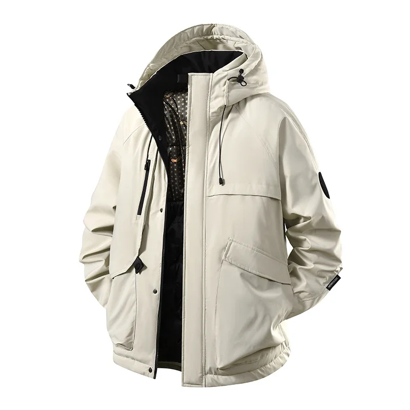 

2026Warm Thick Men's Casual Outdoor Jacket Water Resistant Windproof Lightweight Streetwear Sporty Coat puffer jacket winter co