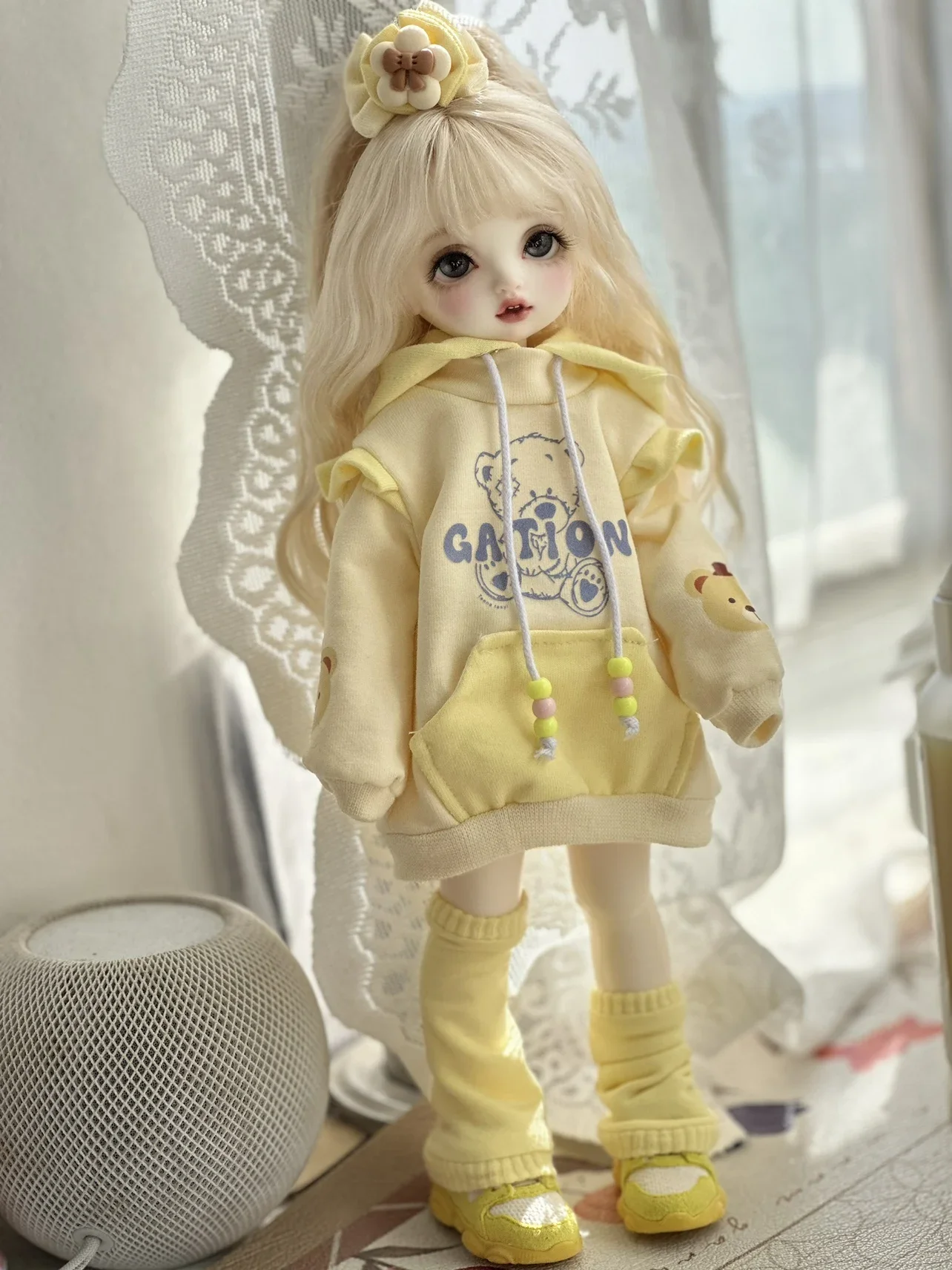 New Doll's Clothes Suit Hoodie + leg Cover for 1/6 1/5 1/4 Bjd Doll Diy Girl Toys Dress Up Play House Doll Accessories, No Doll