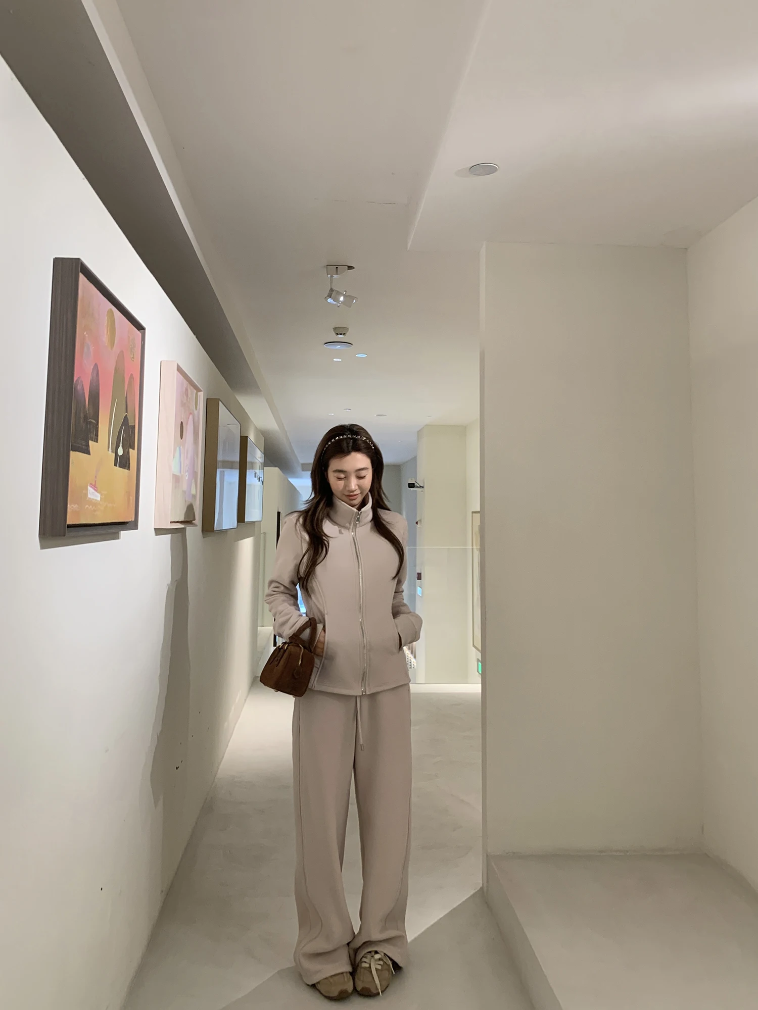 

Winter Casual Cosite Lamb Velvet Set Zhou EEONE 207 Extreme Cold Lazy Person Suite Must Keep Women's ort Coat