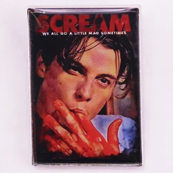 Scream Movie Billy Loomis Vintage Decoration Art Funny Badge Jewelry Gift