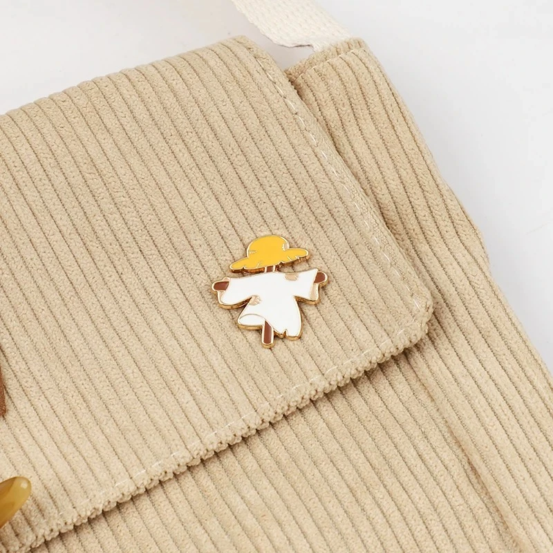 Cute Creative Cartoon Scarecrow Brooch Funny Gift for Friends Decoration Pin Badge DIY Clothing Bags Hat Scarf T-shirt Jeans