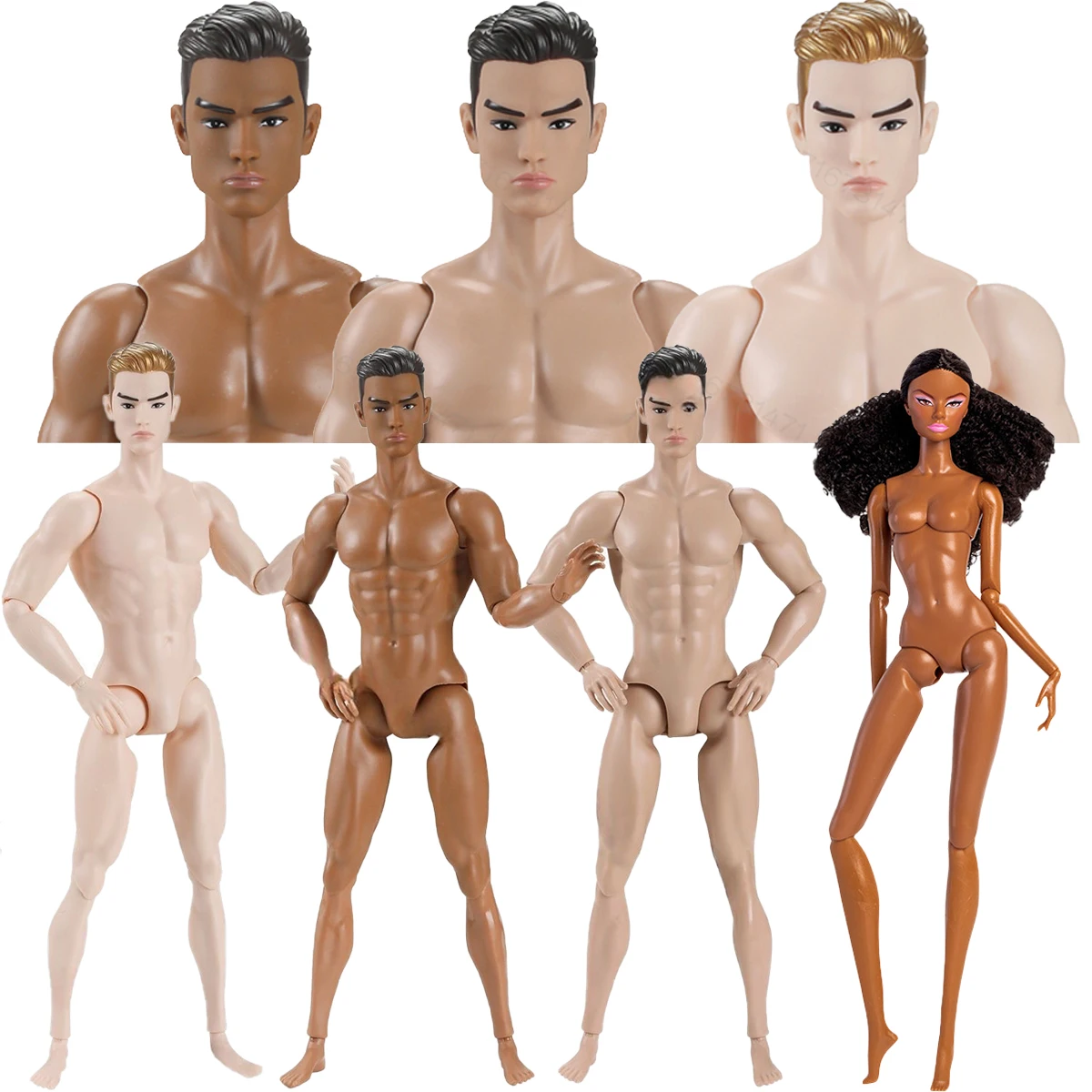 35cm Male European Supermodels Doll 1/6 Ken Soldier Athletic Muscle Body Large Size 13 Joints Multi Colour Action Figures