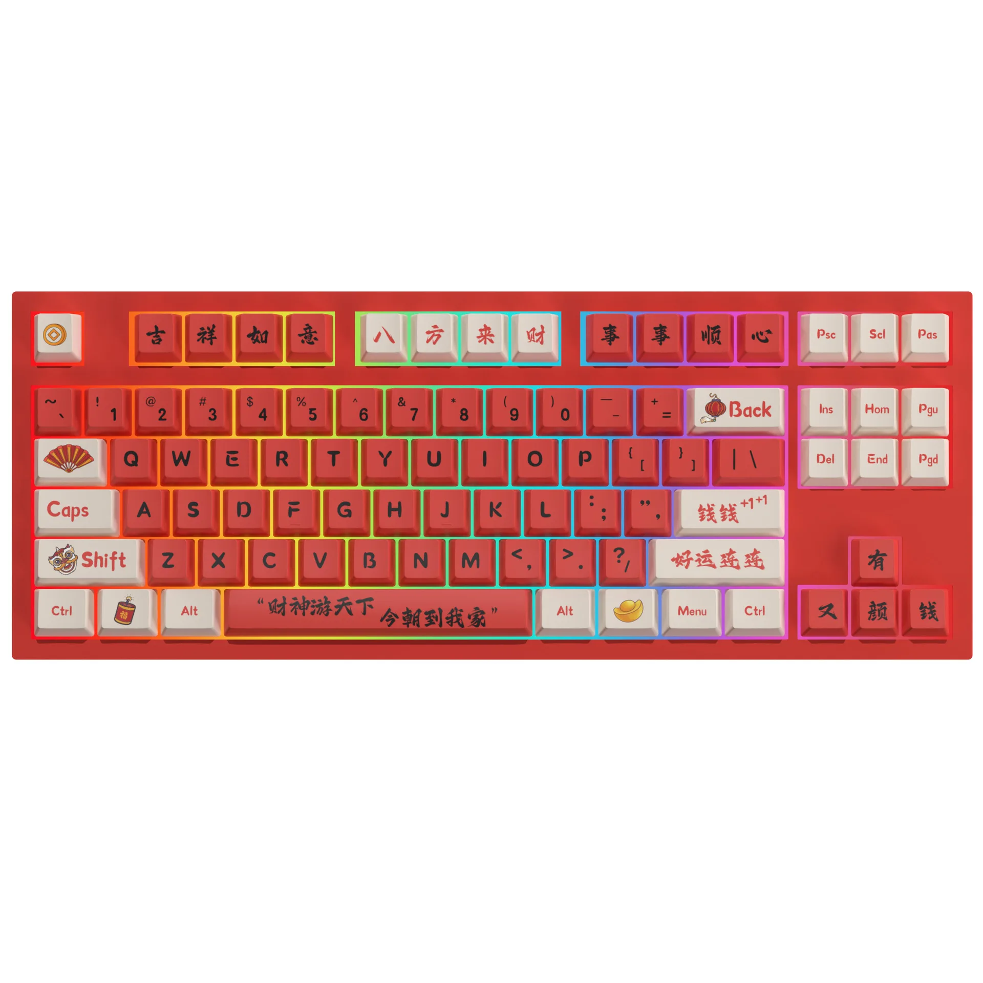 Original Year of the Dragon keycaps, original highly personalized customized PBT hot sublimation keycaps