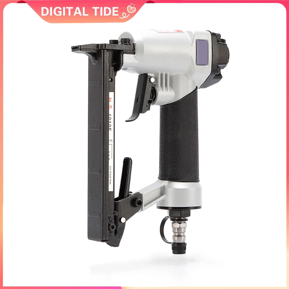 

Pneumatic Staple Gun 22GA 9.1mm (6-16mm) Strong Penetration Anti-Jam for Woodworking Flooring Installation