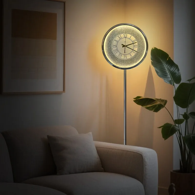 Floor clock Home vertical large clock Automatic intelligent voice-activated luminous light