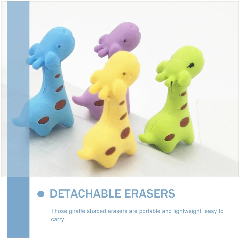 15pcs Penghapus Mini Kartun Jerapah, Hadiah Lucu untuk Anak TK, Penghapus Warna-warni, Hadiah untuk Tas Hadiah