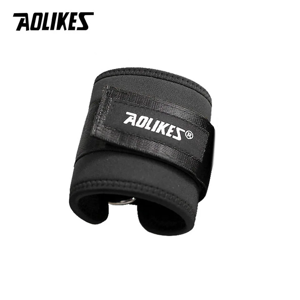 AOLIKES 1PCS Cable Ankle Straps D-Ring Ankle Cuffs For Gym Workouts Glutes Legs Strength Training Brace Support Sport Safety