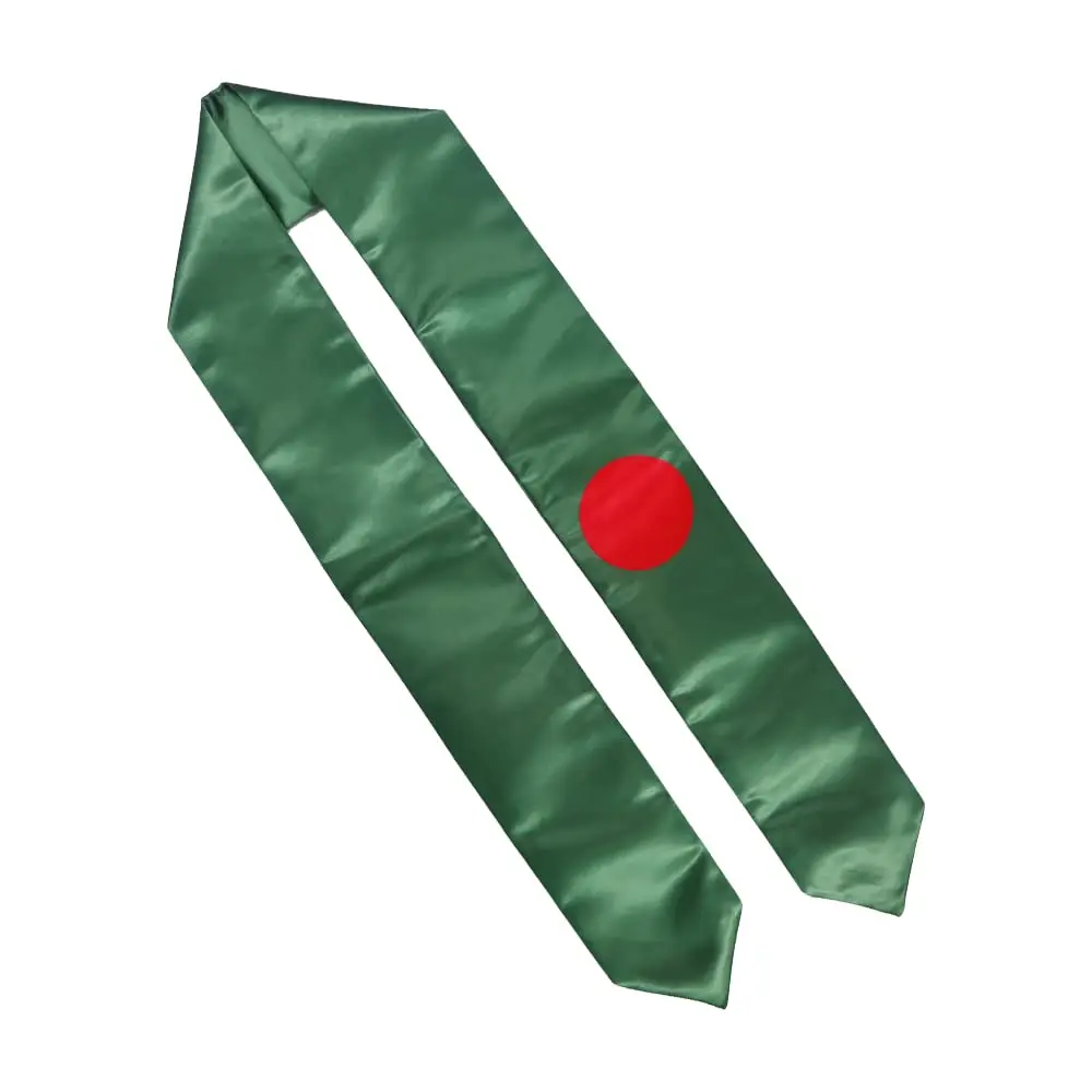 

Bangladesh Flag 180*15CM Graduation Sash Stole Scarf Double Sided for Study Aboard International Class Of 2024